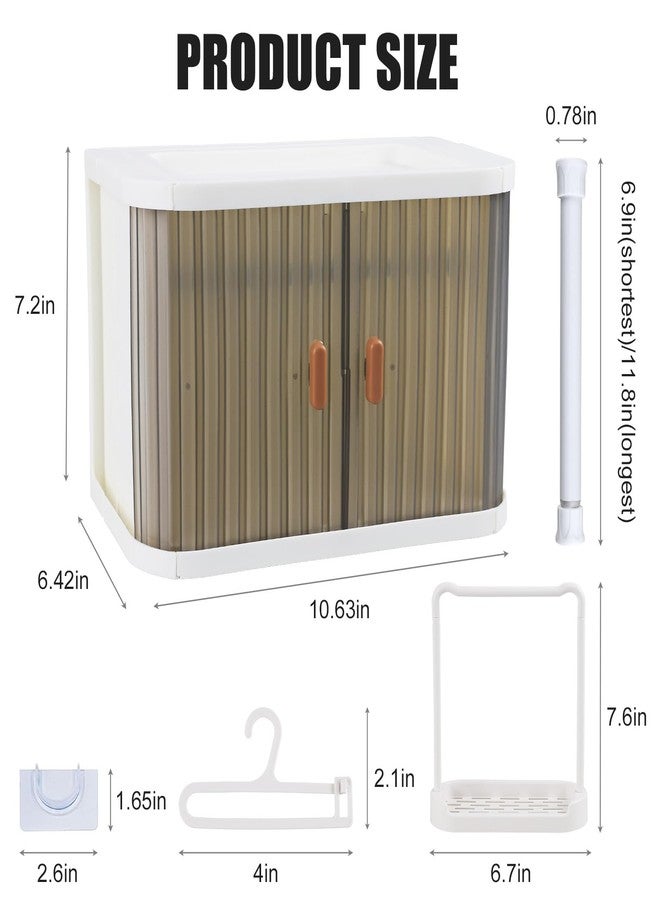 Walant Foldable Doll Wardrobe Closet Storage Box Compatible with Labubu Clothes with 15 Hangers & Rod - Stackable Organizer Cabinet for 15/17cm Doll Clothes with Dust-Resistant Cover and Display Shelf - Image 5